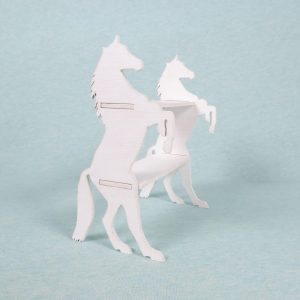 Micro Mini Model Horse Shelf - Vintage White, NEW Color! - Wooden Laser Cut
